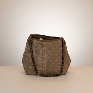 Carolina Herrera Grey Quilted Purse - Authentic